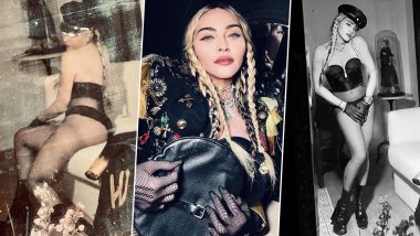 Madonna Puts On A Racy Display On Instagram With A Long Black Coat That Says ‘God Save The Queen’ (View Pics)